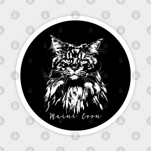 Funny Proud Maine Coon cat lover Magnet by wilsigns